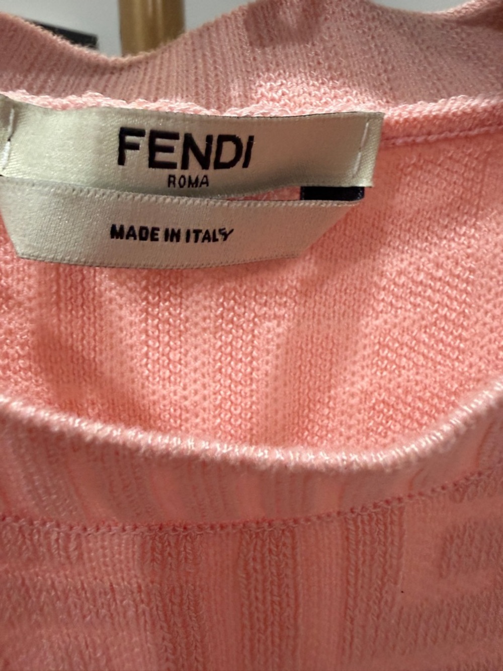 Fendi Pink Textured Knit Mini Dress - Picture 7 of 16
